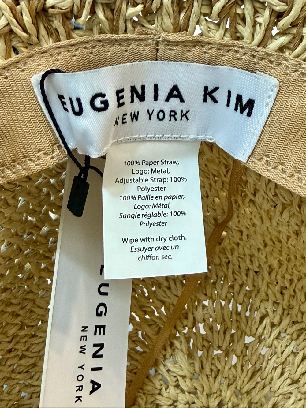EUGENIA KIM Straw Two-Tone Crochet Bucket Hat - Picture 5 of 16